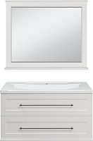 Misty Мебель для ванной Марта 100 подвесная белая глянцевая